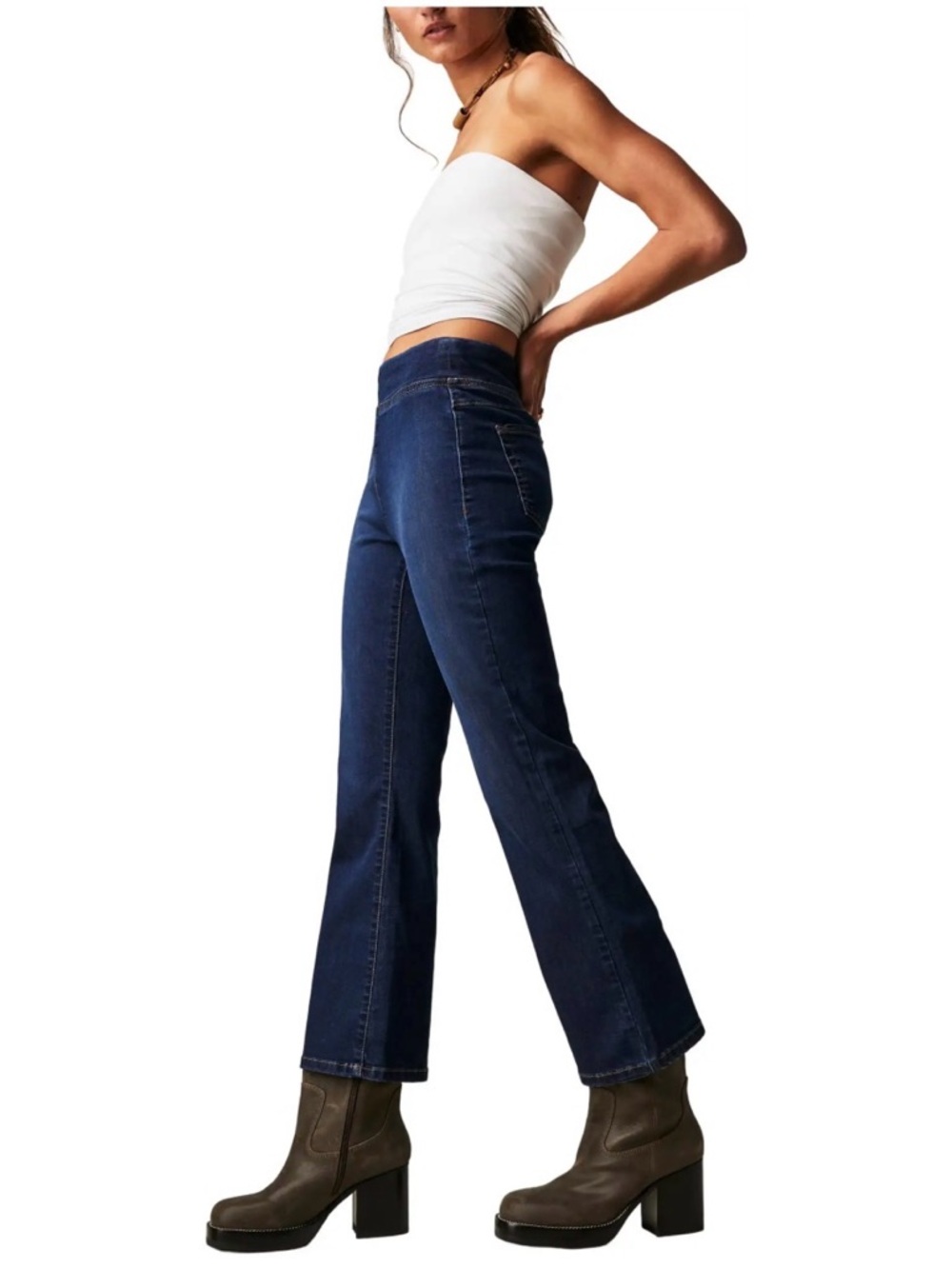 Free People In My Feelings Cropped Boot Jeans, NWOT